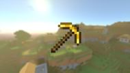 A gold pickaxe cannot mine gold (Image via Mojang)